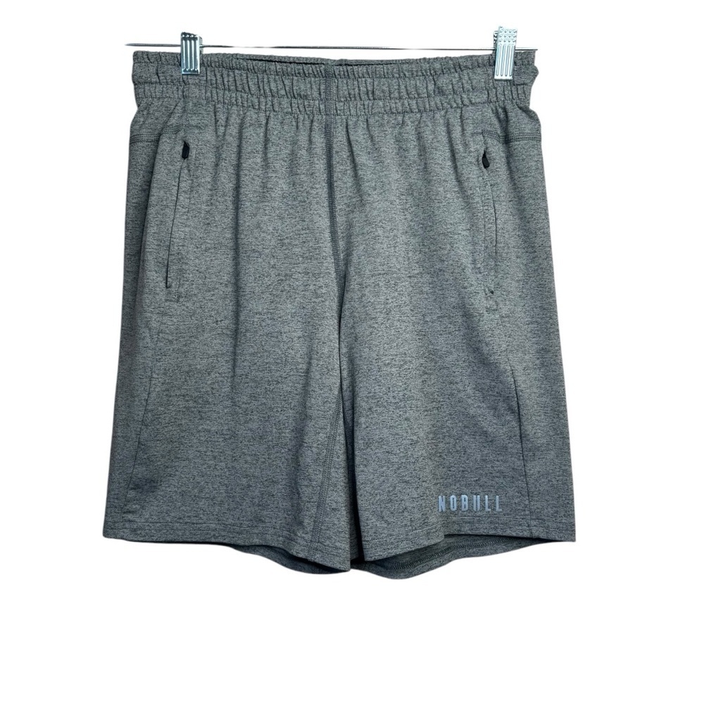 Men’s NOBULL Lightweight Knit Shorts 9" Gray Heather Size M B28
